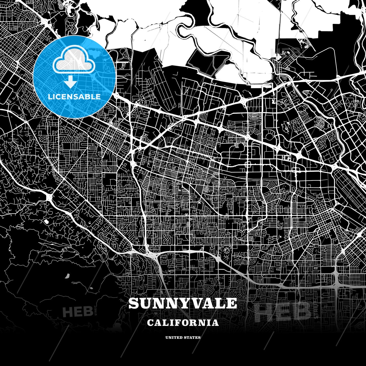 Sunnyvale, California, USA map