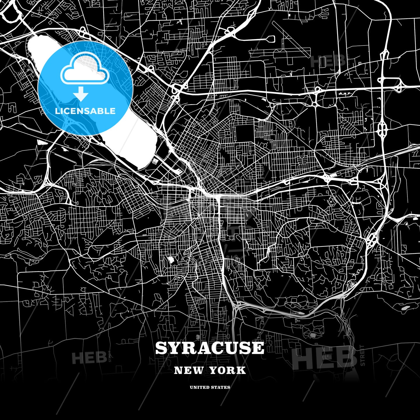 Syracuse, New York, USA map