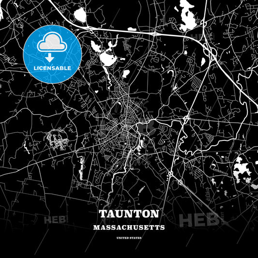 Taunton, Massachusetts, USA map