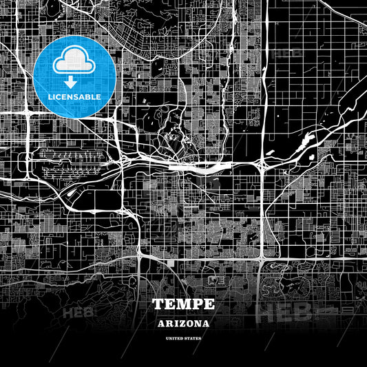 Tempe, Arizona, USA map