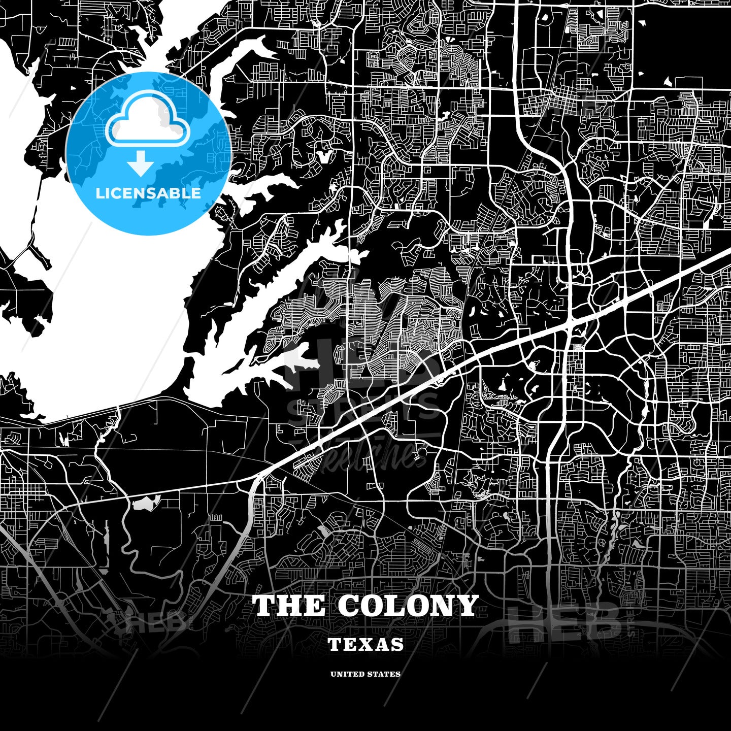 The Colony, Texas, USA map