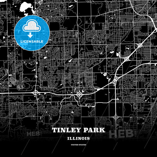 Tinley Park, Illinois, USA map