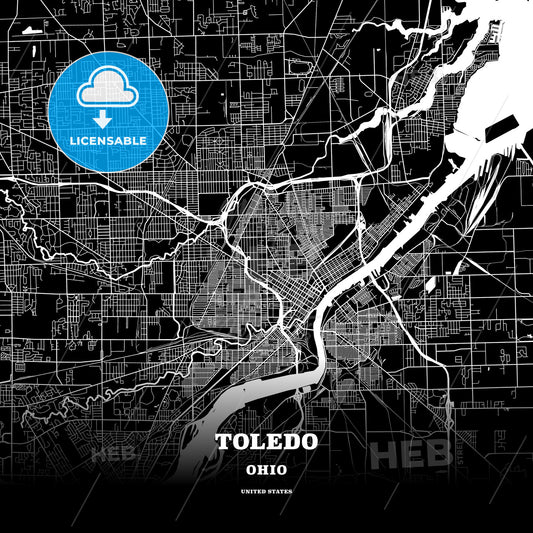 Toledo, Ohio, USA map