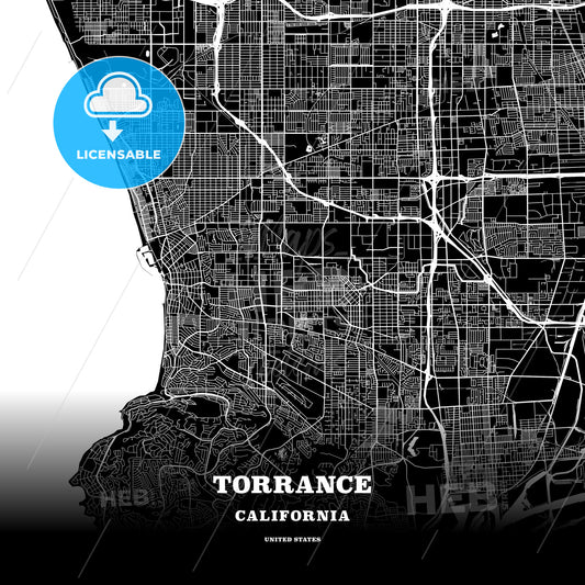 Torrance, California, USA map