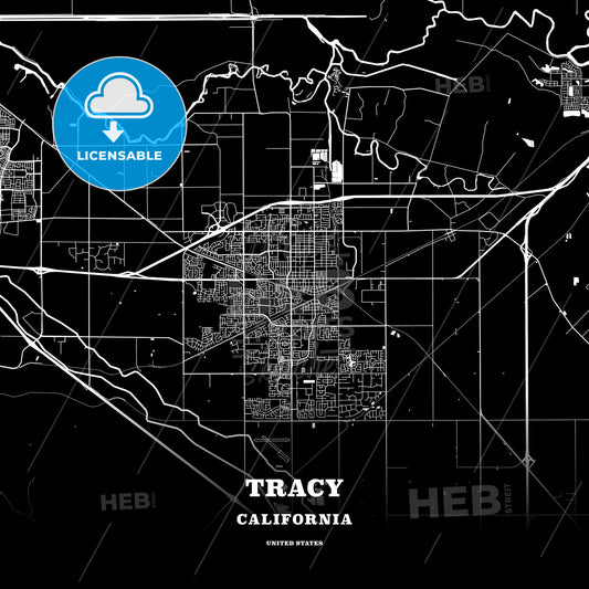 Tracy, California, USA map