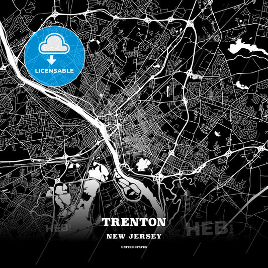 Trenton, New Jersey, USA map