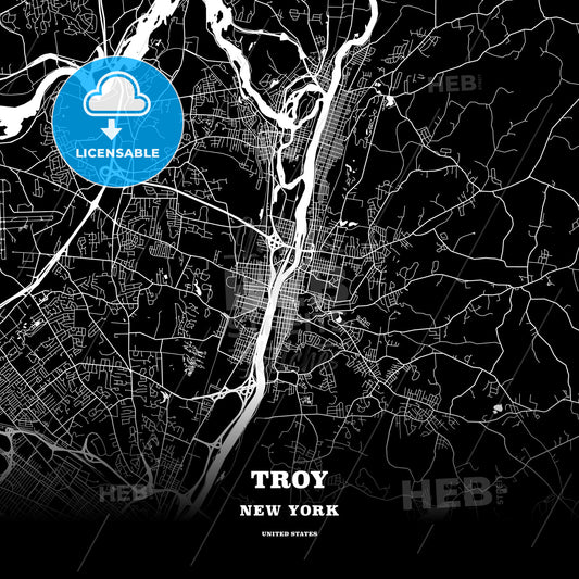 Troy, New York, USA map