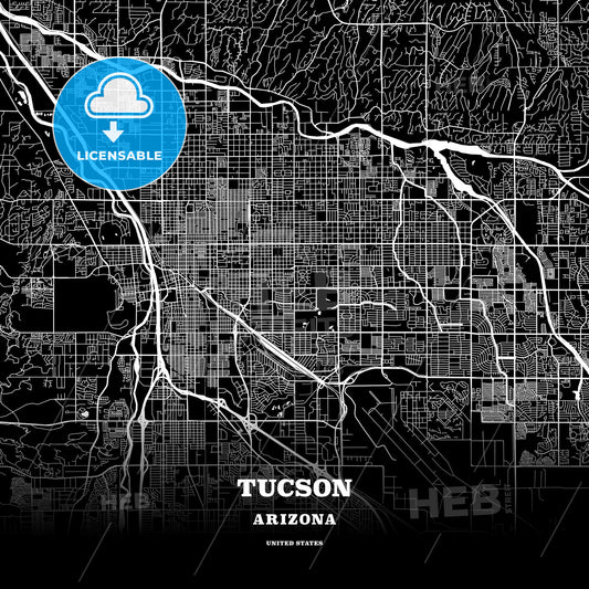 Tucson, Arizona, USA map