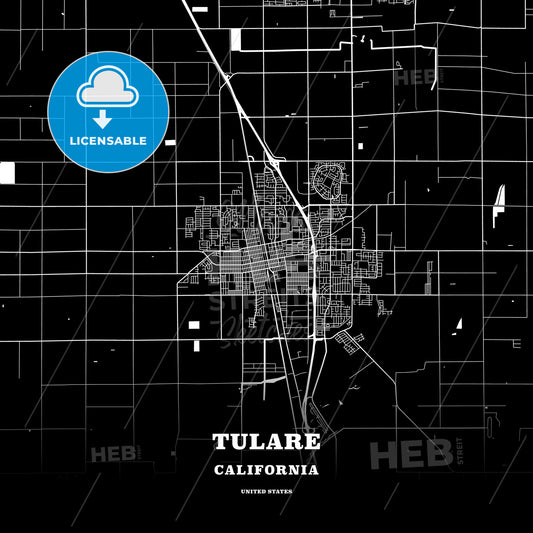 Tulare, California, USA map