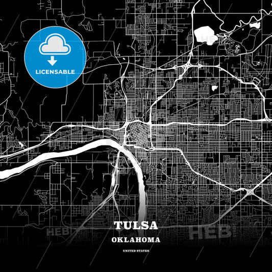Tulsa, Oklahoma, USA map