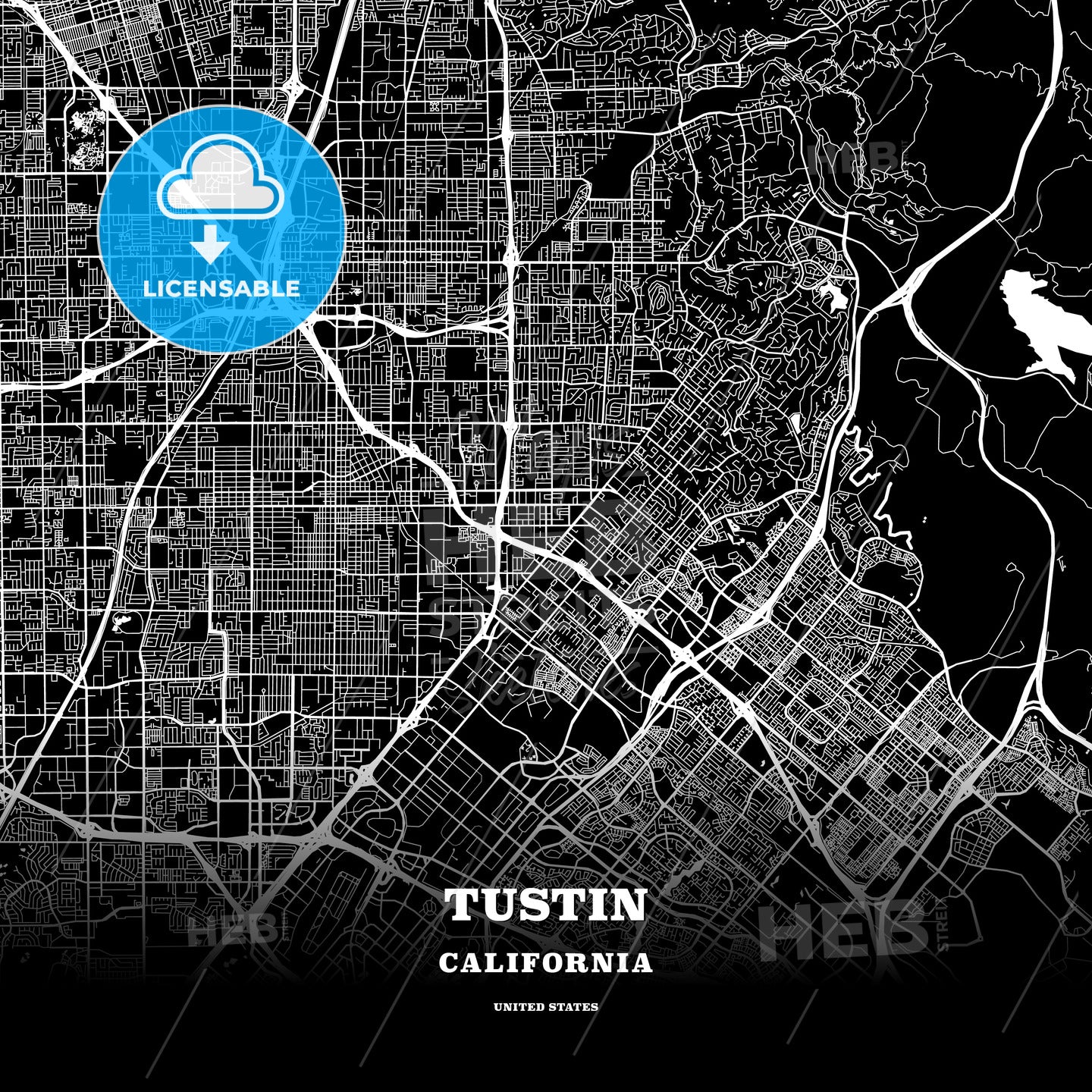 Tustin, California, USA map