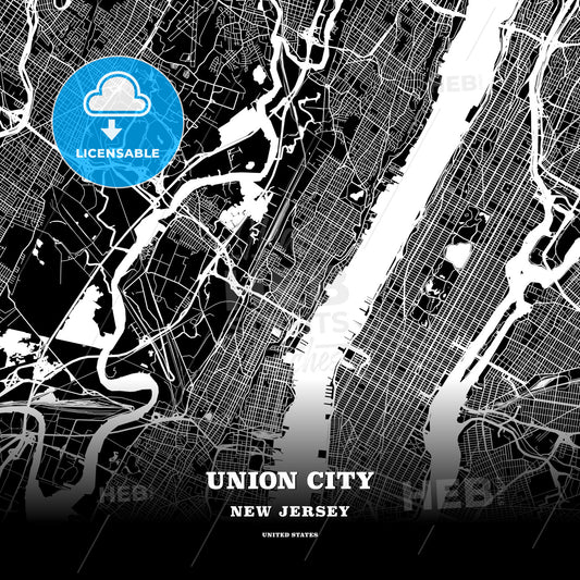 Union City, New Jersey, USA map