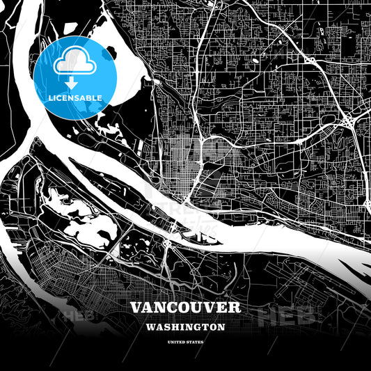 Vancouver, Washington, USA map