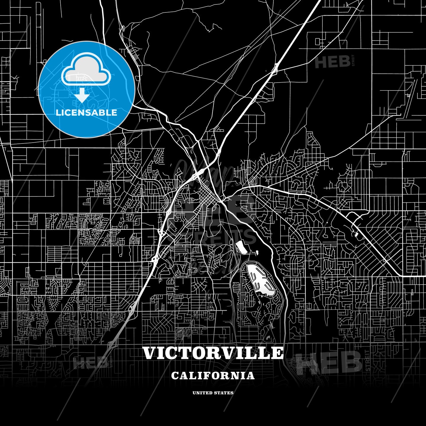 Victorville, California, USA map