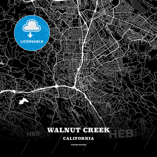 Walnut Creek, California, USA map