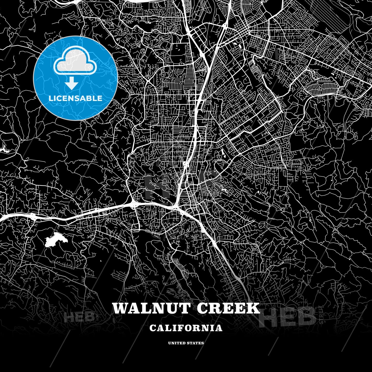 Walnut Creek, California, USA map