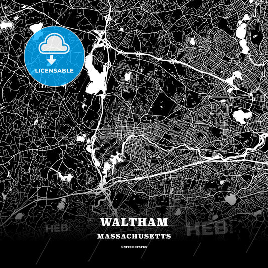 Waltham, Massachusetts, USA map