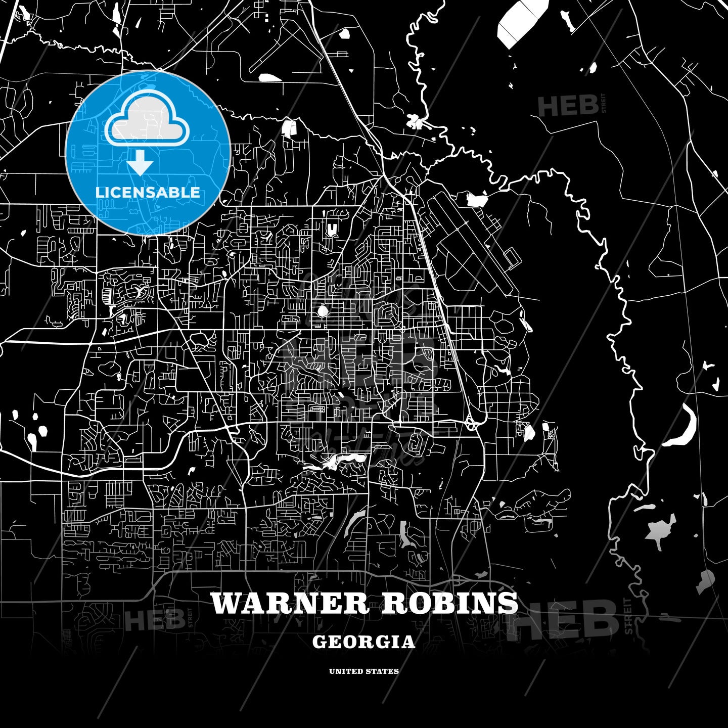 Warner Robins, Georgia, USA map
