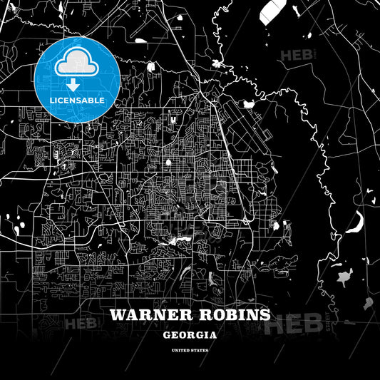 Warner Robins, Georgia, USA map