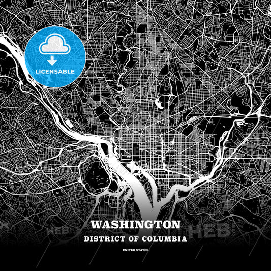 Washington, District of Columbia, USA map
