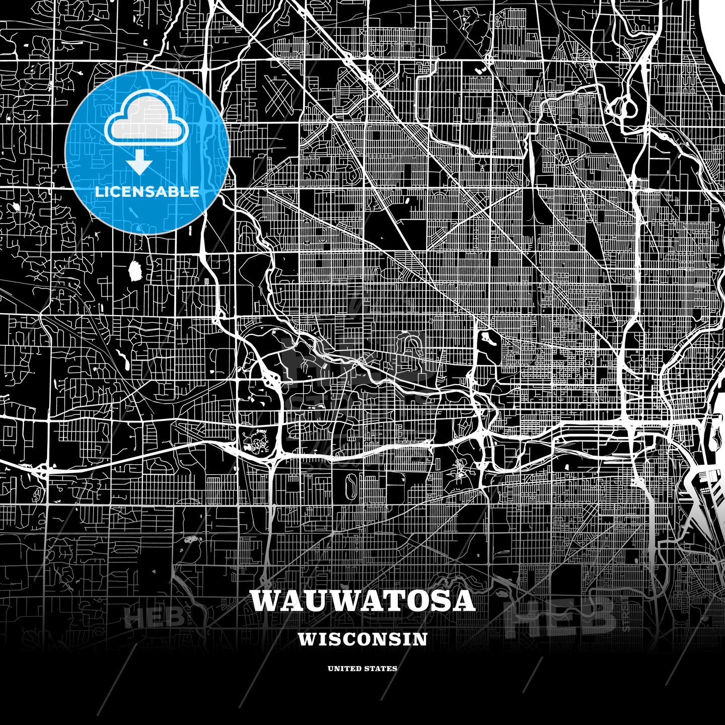 Wauwatosa, Wisconsin, USA map
