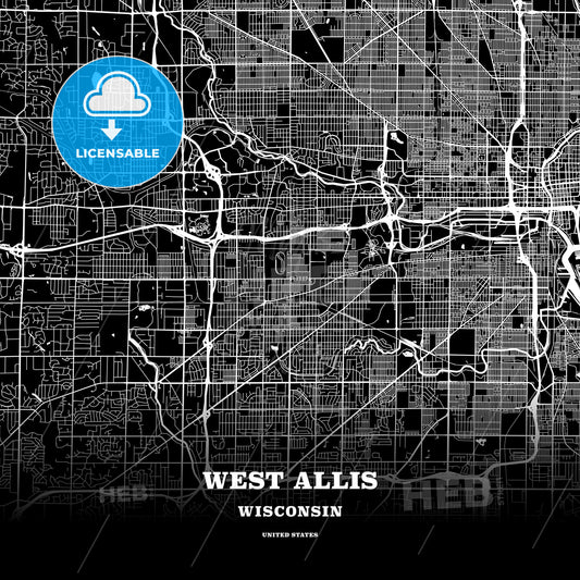 West Allis, Wisconsin, USA map
