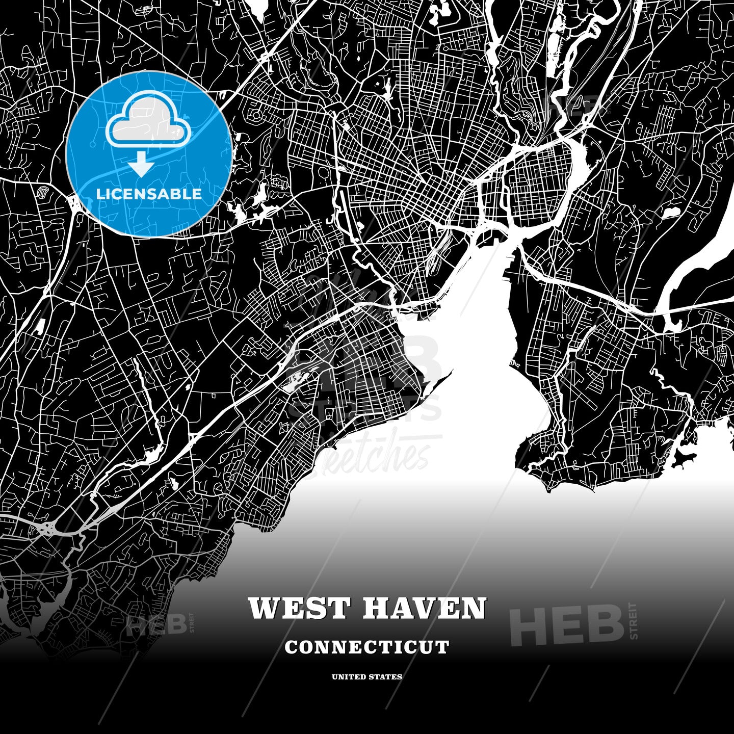 West Haven, Connecticut, USA map