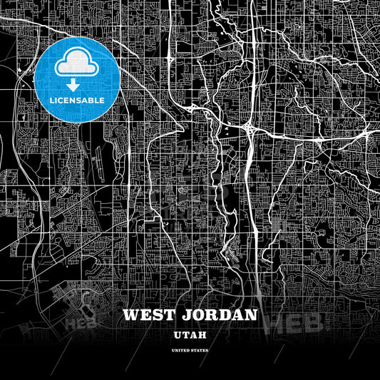 West Jordan, Utah, USA map