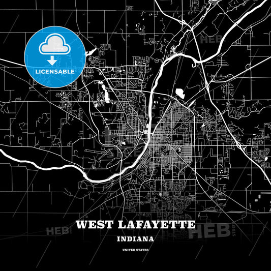 West Lafayette, Indiana, USA map
