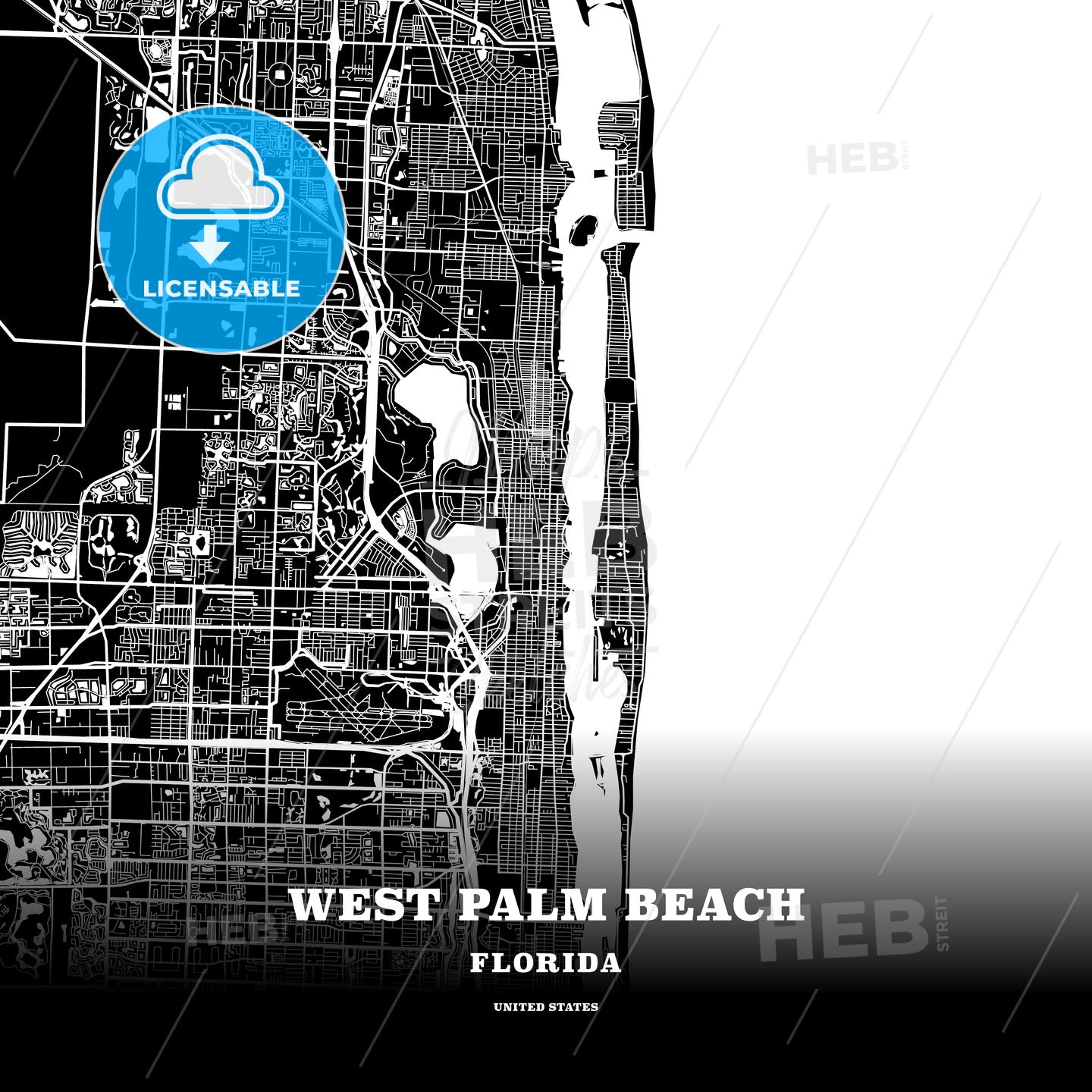 West Palm Beach, Florida, USA map