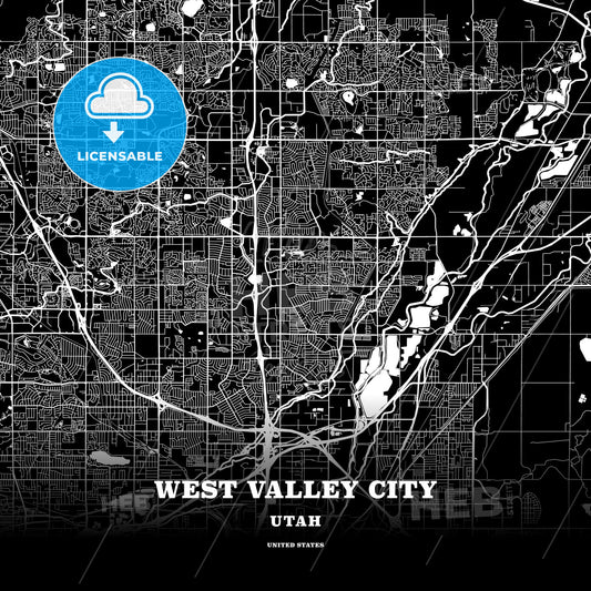 West Valley City, Utah, USA map