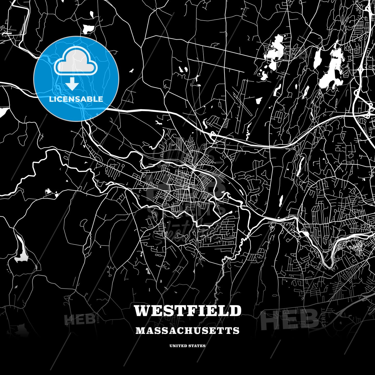 Westfield, Massachusetts, USA map