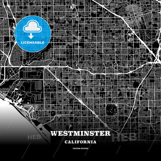 Westminster, California, USA map