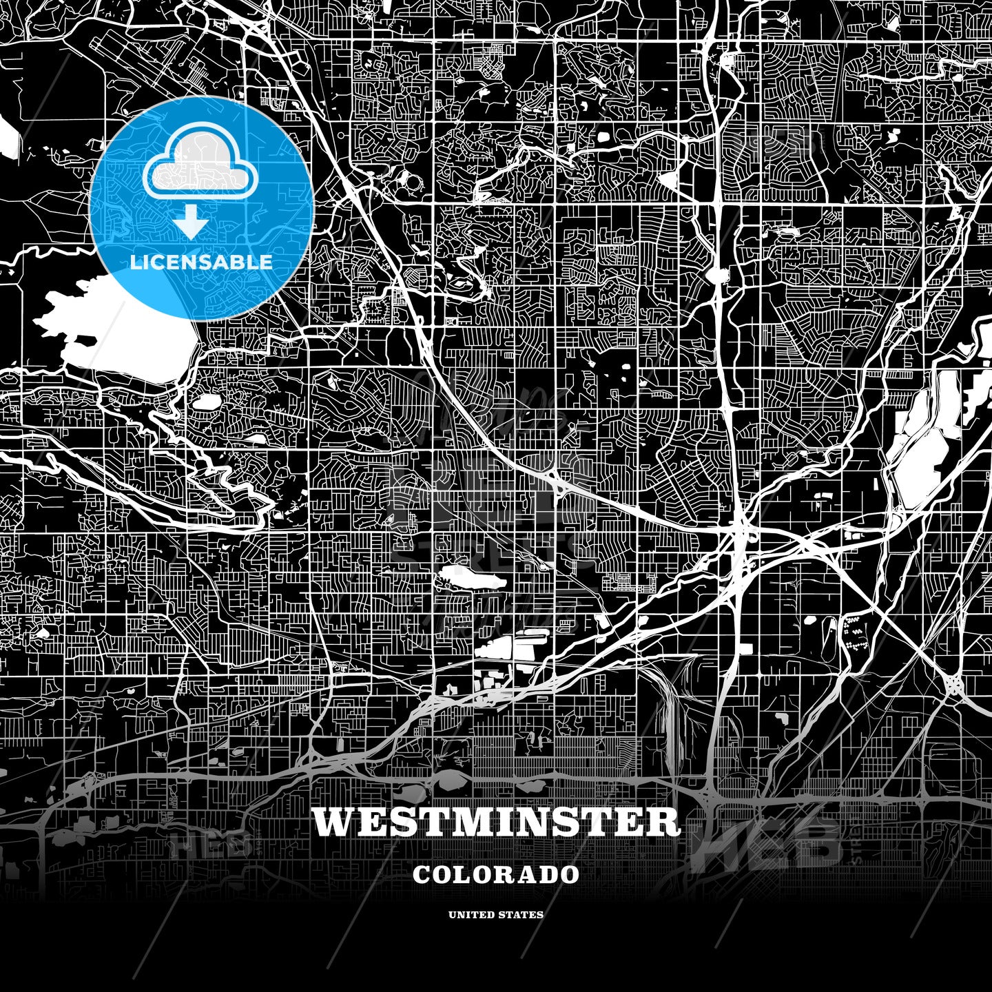 Westminster, Colorado, USA map