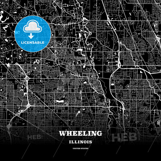 Wheeling, Illinois, USA map