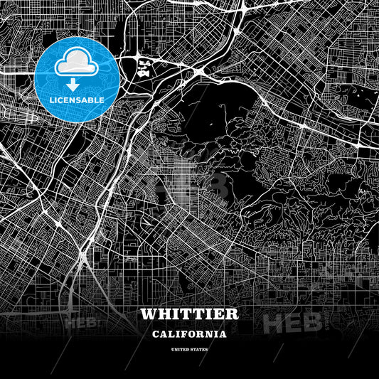 Whittier, California, USA map