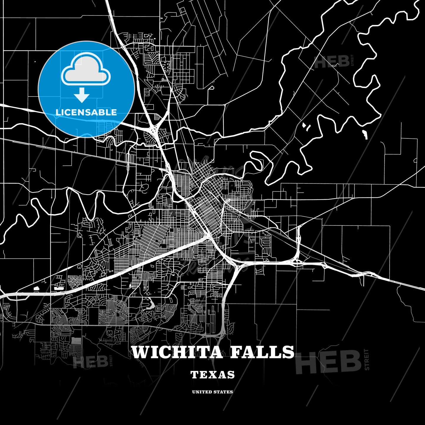 Wichita Falls, Texas, USA map