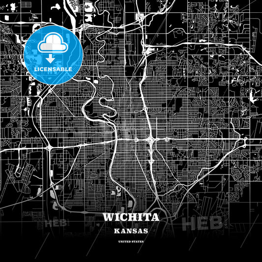 Wichita, Kansas, USA map