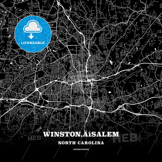 Winston–Salem, North Carolina, USA map