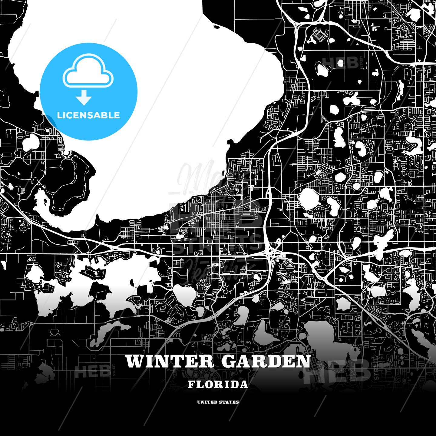 Winter Garden, Florida, USA map