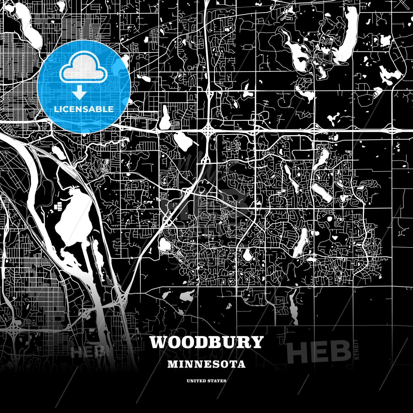 Woodbury, Minnesota, USA map