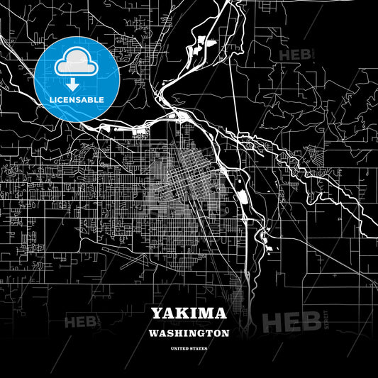 Yakima, Washington, USA map