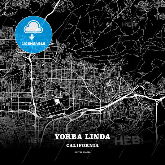 Yorba Linda, California, USA map
