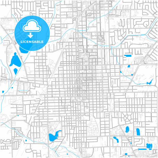 Bloomington, Illinois, United States, city map with high quality roads.