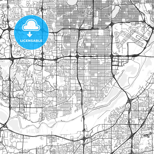 Bloomington, Minnesota - Area Map - Light