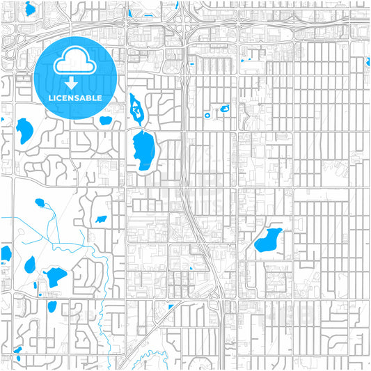 Bloomington, Minnesota, United States, city map with high quality roads.