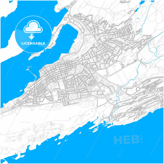 Bodø, Nordland, Norway, city map with high quality roads.