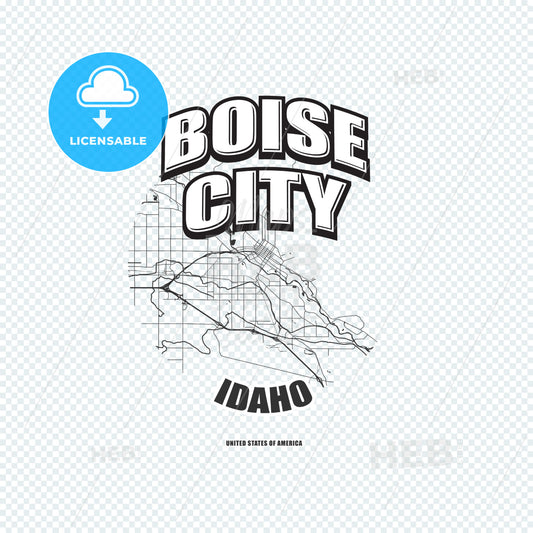 Boise, Idaho, logo artwork – instant download