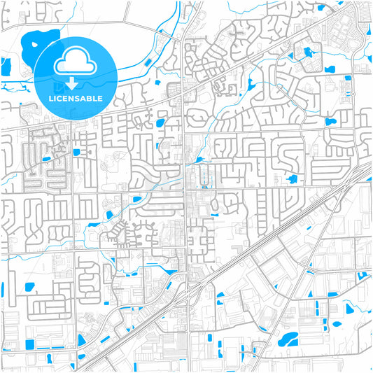 Bolingbrook, Illinois, United States, city map with high quality roads.