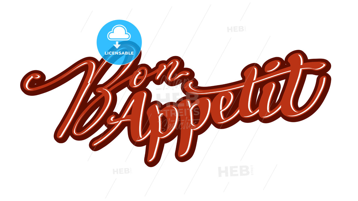 Bon Appetit lettering – instant download
